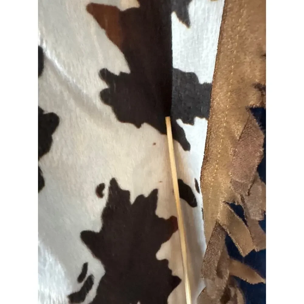 Vintage Boys Cowboy Rodeo Rider Costume 6-8 Years Suede Cowprint Chaps One Piece